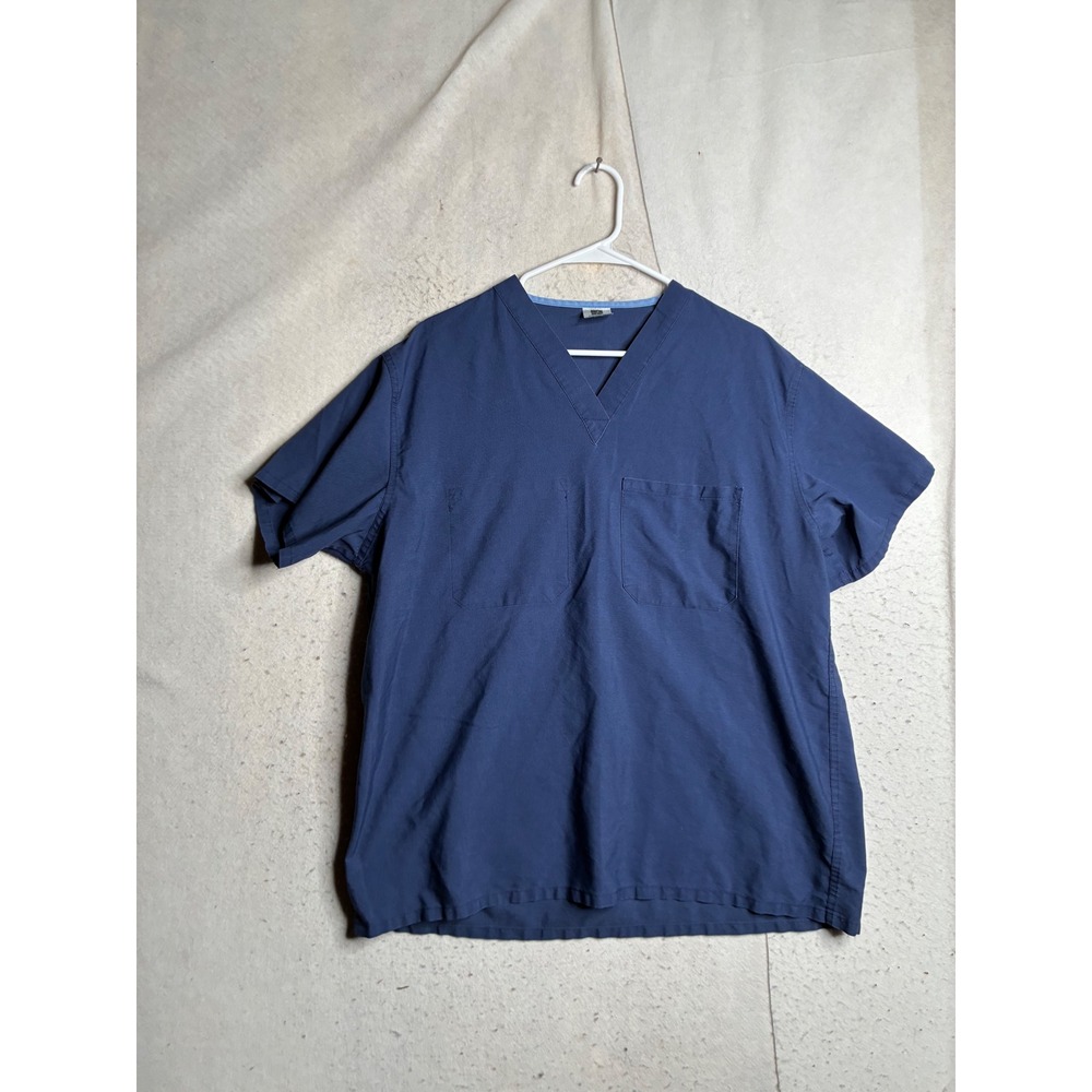 Medline ComfortEase Navy Blue V-Neck Scrub Top Large 910UNTL-CM